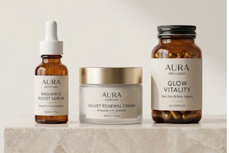 design 3d cosmetic packaging, cream jars 3d skincare bottle 3d supplement design