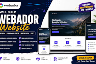 build webador website design website webador landing page webador redesign seo