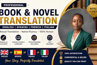 translate spanish, english, french,  italian books naturally