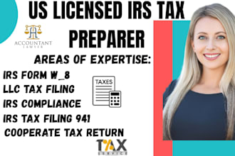 apply for your itin,ein, and file irs form 1120 and 5472,1065,8868