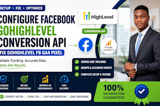 configure facebook gohighlevel conversion api, fix gohighlevel fb ga4 pixel