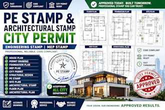 do pe stamp and architectural stamp city permit, engineering stamp, mep stamp