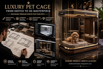 design modern pet cage, kennel, and pet house 3d model
