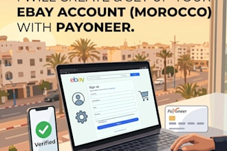 create and set up your ebay seller account moroccan account with payoneer