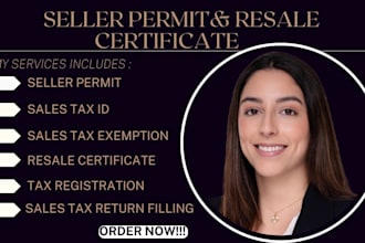 obtain US resale certificate, seller permit, and sales tax exemption for llc