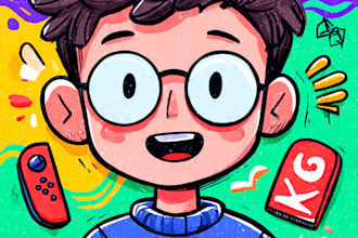 design colorful kids youtube thumbnail for your channel