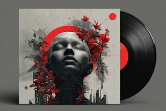 design creative music album cover art or music song artwork