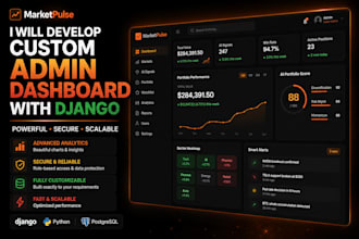 develop a custom admin dashboard with django