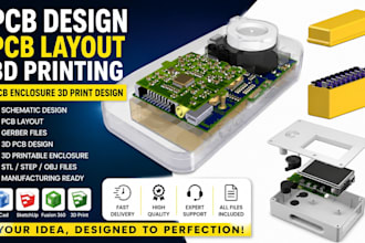 do pcb design pcb layout 3d printing pcb enclosure 3d print design