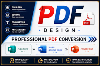 fix PDF files, add bleed, resize pages and convert editable documents