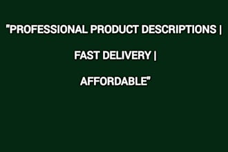 write compelling product descriptions for your store