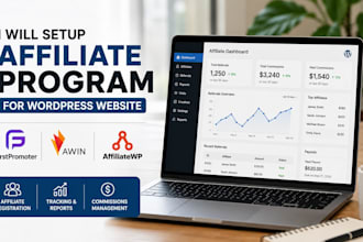 setup firstpromoter, awin, affiliatewp affiliate program for wordpress website