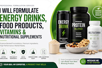 formulate energy drinks and food products, vitamins and nutritional supplements