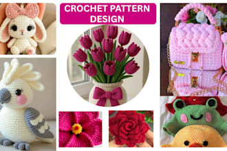 create amugurumi, crochet pattern ,handcrafted, knitting with pictures, video