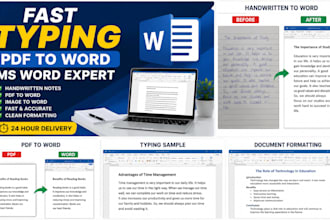 type handwritten notes into ms word