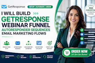 build getresponse webinar funnel autoresponder sequences email marketing flows