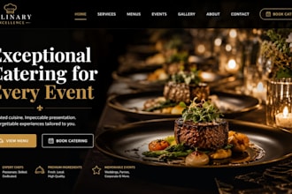 design wix catering website chef food event website cafe website bakery website