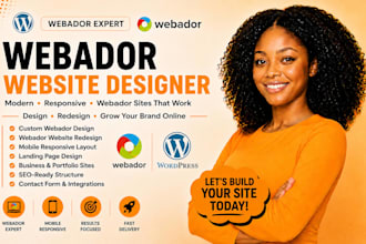 do webador website design, wordpress cv website redesign webador landing page