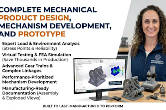 complete mechanical product design, mechanism development, and prototype