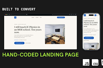 design and build a high conversion landing page in HTML CSS javascript