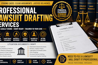 prepare attorney style lawsuit complaints motions and pleadings