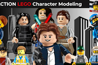 do custom 3d lego toy character minifigure lego moc set for 3d printing