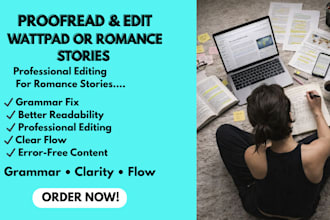 proofread and edit dark romance and wattpad stories