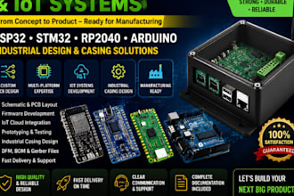 custom pcb design esp32 stm32 rp2040 arduino iot systems with industrial casing