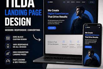 design a modern tilda landing page for coaches and businesses