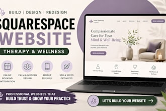 build squarespace website, squarespace design and redesign therapy and wellness