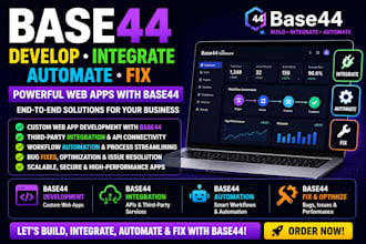 develope base 44 app base 44 integration base 44 automation web app fix base44