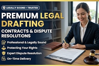 provide premium legal drafting for contracts and dispute resolutions
