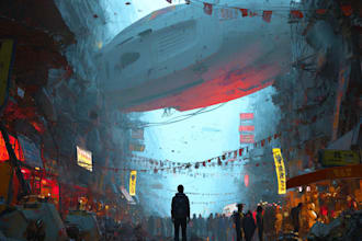 draw sci fi illustration and sci fi sci fi illustration