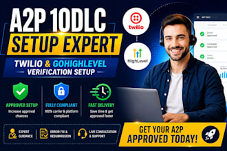 gohighlevel a2p 10dlc, twilio verification and SMS compliance setup