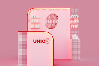 design exhibition stand in 3ds max and corona
