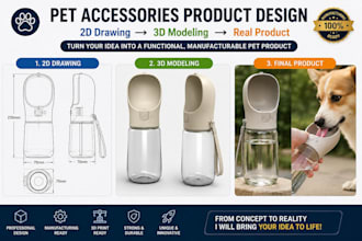 design modern pet accessories product design for amazon fba and pet startups