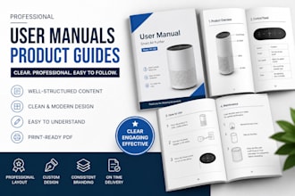 design professional user manuals, technical guides, and product instructions