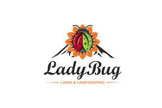 design artwork creative ladybug logo for lawn service