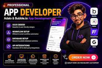 be flutterflow mobile app developer bubble developer bubble io adalo glide app