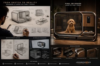 design premium pet accessories and manufacturing ready 3d products