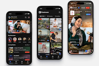 develop live streaming app, video streaming app, video conference app, music app