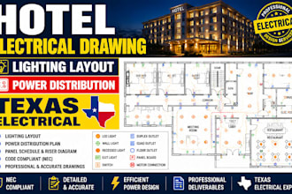 hotel electrical drawing lighting layout power distribution texas electrical