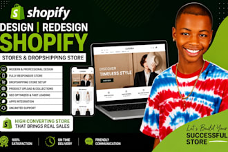 design, redesign shopify stores, drop shipping store