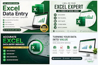 do accurate excel data enty, PDF to excel and typing work