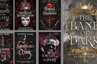 do dark romance cover, fantasy cover, ebook, mystery cover, horror cover design