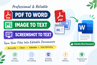 convert PDF, images and screenshots into editable text