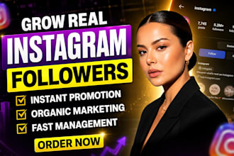 manage instagram promotion to grow instagram followers with organic marketing