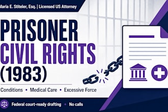 draft section 1983 prisoner civil rights medical care lawsuit as a USA attorney
