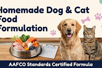 formulate a balanced homemade dog or cat food diet based on aafco standard
