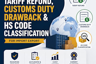 handle tariff refund, customs duty drawback and hs code classification